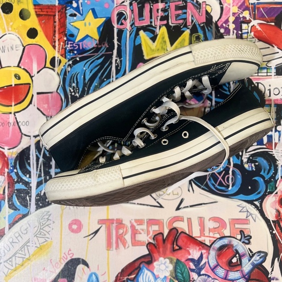 EUC [Converse] Iconic Black Chuck Taylor ALL STAR Low-Top Unisex Shoes | 12 - 14 - Picture 9 of 13